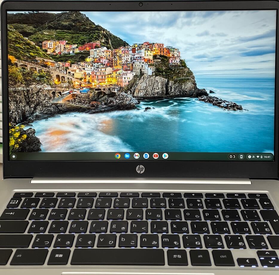 『HP Chromebook 14a』の画面